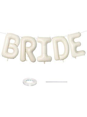 40 Inch Beige Bride Balloons for Bachelorette & Bridal Shower Party Decor